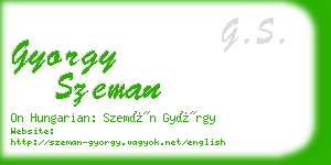 gyorgy szeman business card